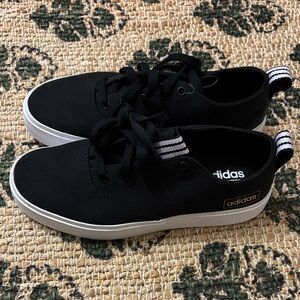 Adidas Women’s Black and White Canvas Sneakers NWOT